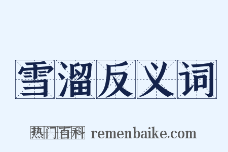 雪溜反义词是什么意思的图片